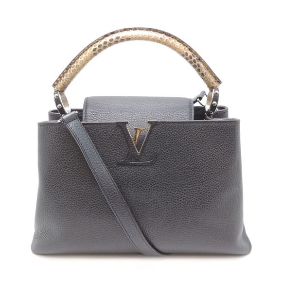 Louis Vuitton Taurillon Capucines MM Handbag Black - Picture 1 of 6